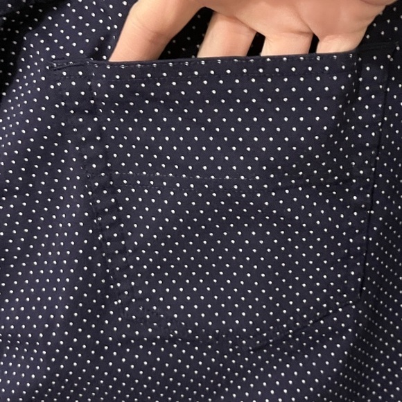 Sears 16W Navy Blue Polka Dot Stretchy Bermuda Shorts Pull on - Picture 8 of 11